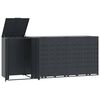vidaXL Rangement &agrave; roulettes pour poubelles pour 4 bacs anthracite
