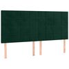 vidaXL T&ecirc;te de lit Vert fonc&eacute; 160x5x118/128 cm Velours