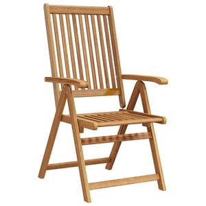 vidaXL Chaises pliantes 2 pi&egrave;ces en bois d'acacia massif marron