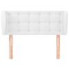 vidaXL T&ecirc;te de lit avec oreilles Blanc 93x23x78/88 cm Similicuir