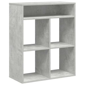 vidaXL Biblioth&egrave;que gris b&eacute;ton 66x31x80 cm bois d&rsquo;ing&eacute;nierie
