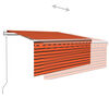 vidaXL Auvent r&eacute;tractable automatique avec store 3x2,5 m Orange marron