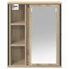vidaXL Meuble murale de salle de bain miroir chêne sonoma 50x21x60 cm
