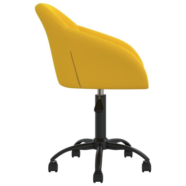vidaXL Chaises pivotantes &agrave; manger lot de 4 jaune velours