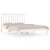 vidaXL Cadre de lit sans matelas blanc bois de pin massif