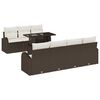 vidaXL Ensemble de canap&eacute; de jardin 8 pc Marron Poly rotin