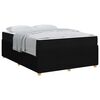 vidaXL Cadre de lit avec matelas avec matelas Noir 160 x 200 cm tissu