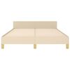 vidaXL Cadre de lit sans matelas cr&egrave;me 140x190 cm tissu