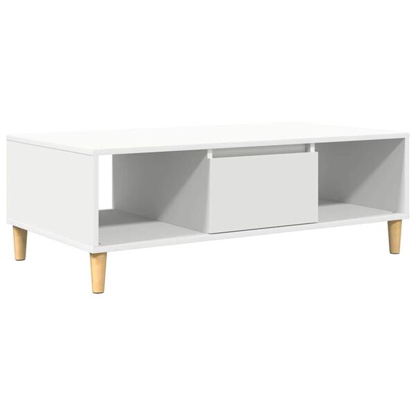 vidaXL Table basse Blanc 102 x 55 x 35 cm Bois d'ing&eacute;nierie