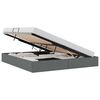 vidaXL Lit de Rangement avec stockage Gris fonc&eacute; 180 x 200 cm Tissu
