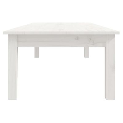 vidaXL Table basse Blanc 110x50x30 cm Bois massif de pin