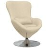 vidaXL Fauteuil &oelig;uf Cr&egrave;me 63 x 73 x 90 cm tissu