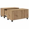 vidaXL Table basse Ch&ecirc;ne artisanal 75 x 75 x 38 cm Bois d'ing&eacute;nierie