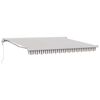 vidaXL Auvent r&eacute;tractable Gris clair et blanc 450 &times; 300 cm