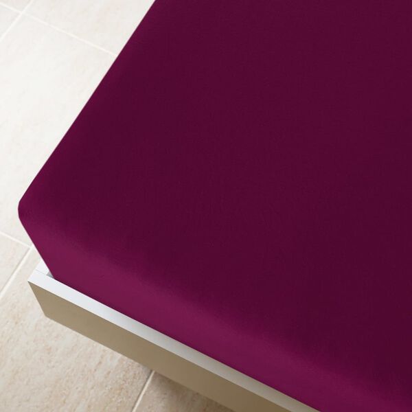 vidaXL Draps-housses Jersey 2 pcs Bordeaux 140x200 cm Coton