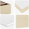 VidaXL Cadre de lit ottoman avec matelas cr&egrave;me 160x200 cm tissu