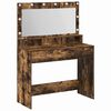 vidaXL Table de Toilette Ch&ecirc;ne fum&eacute; 100 x 41 x 135 cm