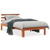 vidaXL Cadre de lit sans matelas cire marron 75x190 cm bois pin massif