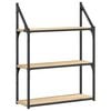 vidaXL &Eacute;tag&egrave;re murale 3 niveaux ch&ecirc;ne sonoma 60x21x78,5 cm