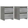 vidaXL Tables de chevet 2 pcs Gris Sonoma 30x30x40 cm Bois d'ing&eacute;nierie