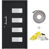 vidaXL Porte d'entr&eacute;e Aluminium et PVC Anthracite 110x210 cm