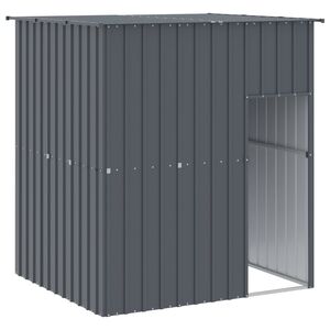 vidaXL Niche pour chien avec toit anthracite acier galvanis&eacute;