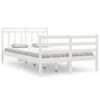 vidaXL Cadre de lit sans matelas blanc 120x200 cm bois massif