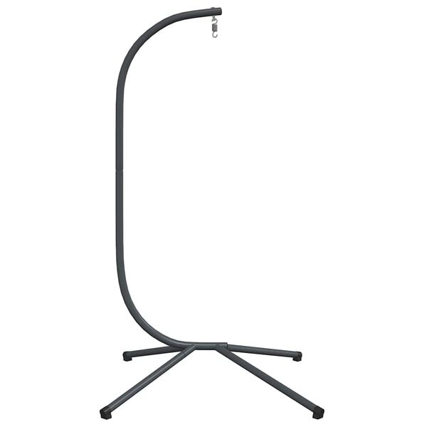 vidaXL Support de chaise suspendue en forme d'&oelig;uf sans panier Acier anthracite