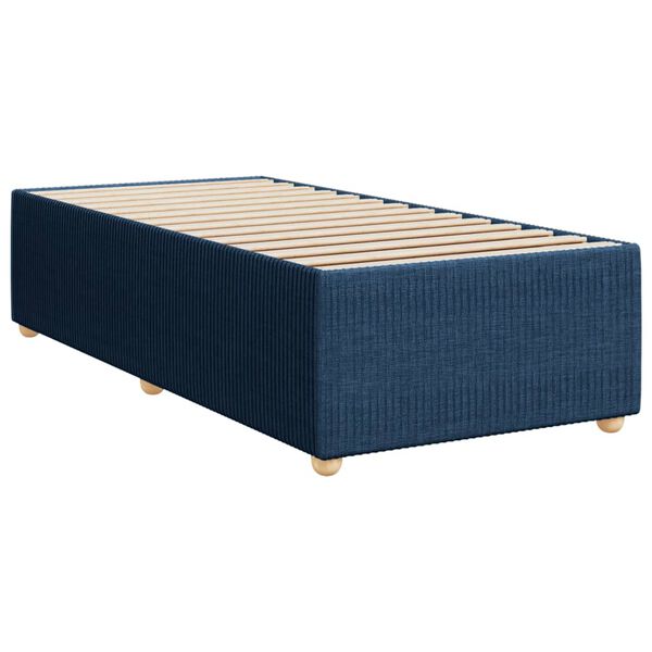 vidaXL Cadre de lit sans matelas bleu 80x200 cm tissu