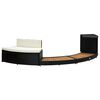 vidaXL Contour pour spa Noir Poly rotin et bois d'acacia massif