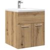 vidaXL Armoire lavabo de salle de bain ch&ecirc;ne artisanal bois ing&eacute;nierie