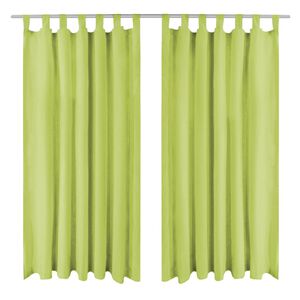 vidaXL Rideau occultant avec boucles 2 pcs 140 x 225 cm Vert