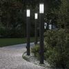 vidaXL Borne lumineuse avec sortie lot de 3 110 cm acier inoxydable IP44