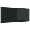 vidaXL Protection de cuisine Noir 120 x 50 x 0,6 cm verre trempé