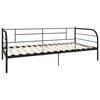 vidaXL Cadre de lit de repos sans matelas noir métal 90x200 cm