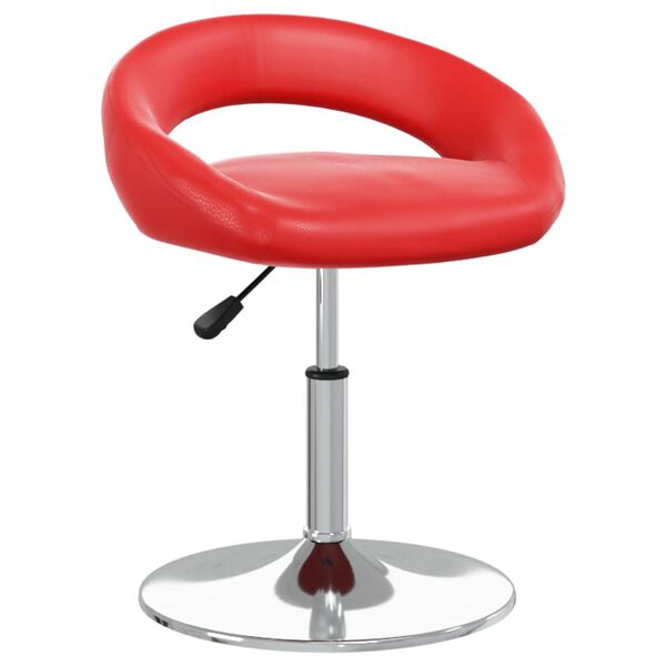 vidaXL Chaises pivotantes &agrave; manger lot de 4 rouge similicuir