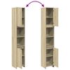 vidaXL Armoire de salle de bain Chêne sonoma 30x30x183,5 cm Aggloméré