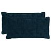 vidaXL Housse de coussin 2 pc HOUTEN Bleu marine 40 x 80 cm