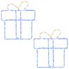 vidaXL Silhouettes lumineuses de No&euml;l pour fen&ecirc;tre LOVIISA 2 pc
