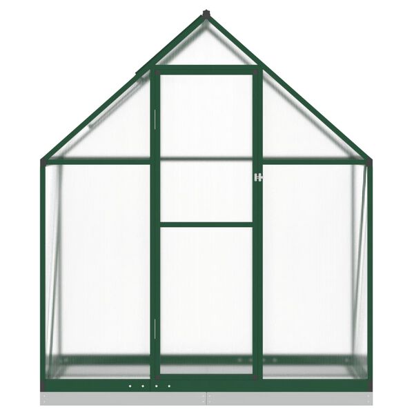 vidaXL Serre avec cadre de base vert 169x58x202 cm aluminium