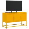 vidaXL Meuble TV jaune moutarde 100,5x39x60,5 cm acier