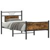 vidaXL Cadre de lit sans matelas chêne fumé 75x190cm bois d'ingénierie