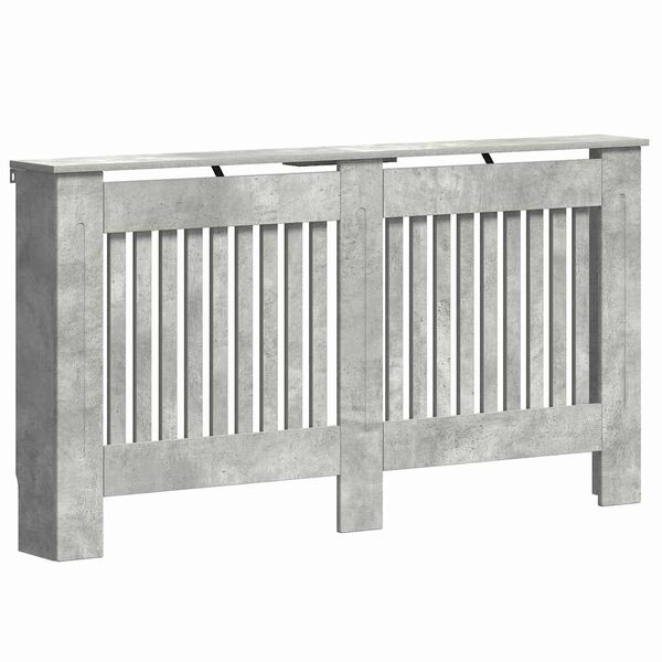 vidaXL Cache-Radiateur Gris b&eacute;ton 152 x 19 x 81,5 cm Bois d'ing&eacute;nierie
