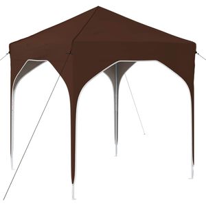 vidaXL Tente de f&ecirc;te pop-up 194 x 194 x 245 cm Marron