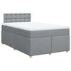 vidaXL Sommier &agrave; lattes de lit avec matelas Gris clair 120x200cm Tissu
