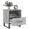 vidaXL Table de chevet gris b&eacute;ton 40x35x47,5 cm bois d&rsquo;ing&eacute;nierie