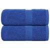 vidaXL Serviettes d'invité FROGN 2 pcs bleu 30x50 cm 360 g/m²
