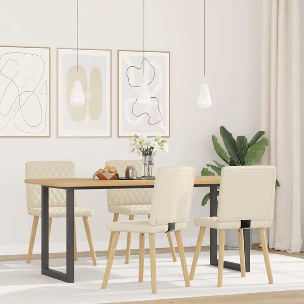 vidaXL Chaises &agrave; manger lot de 4 Lin