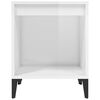 vidaXL Table de chevet Blanc brillant 40x35x50 cm