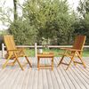 vidaXL Salon de jardin 3 pcs bois de teck solide